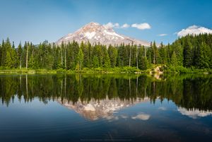 Mount Hood over Burnt Lake